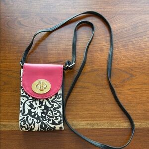 Spartina 449 Black and Pink Crossbody Bag